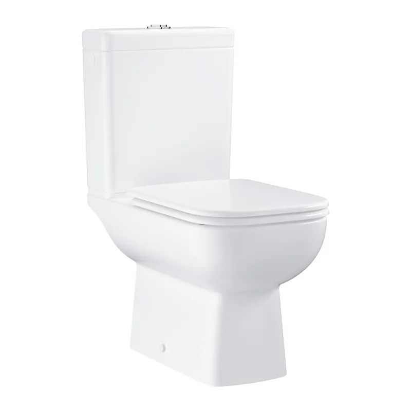 StartEdge Ceramic Ensemble WC à poser sans bride + Abattant avec frein de chute en Duroplast, blanc (G39814000)