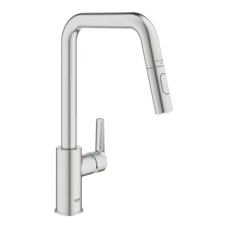 Start mitigeur monocommande évier avec douchette 2 jets, inox (G30631DC0)