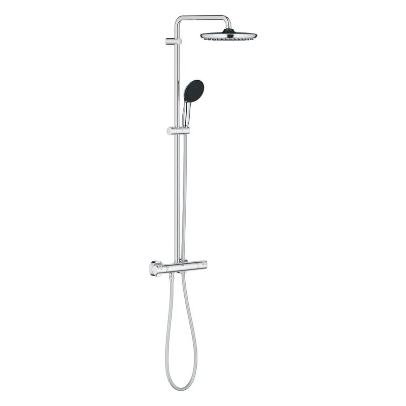 Vitalio Start System 250 Colonne de douche avec mitigeur thermostatique + Douche de tête + Douchette 2 jets, chrome (G26677001)