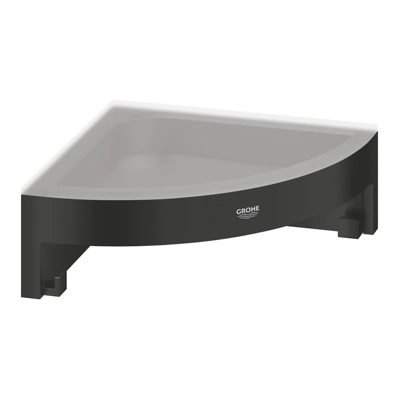 Start Cube tablette d‘angle porte-savon en métal, noir mat (G411062430)
