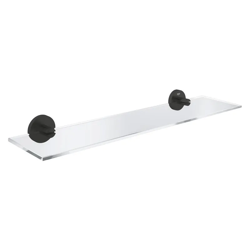 Start tablette porte-savon en verre 53 cm avec fixations cachées, noir mat (G412022430)