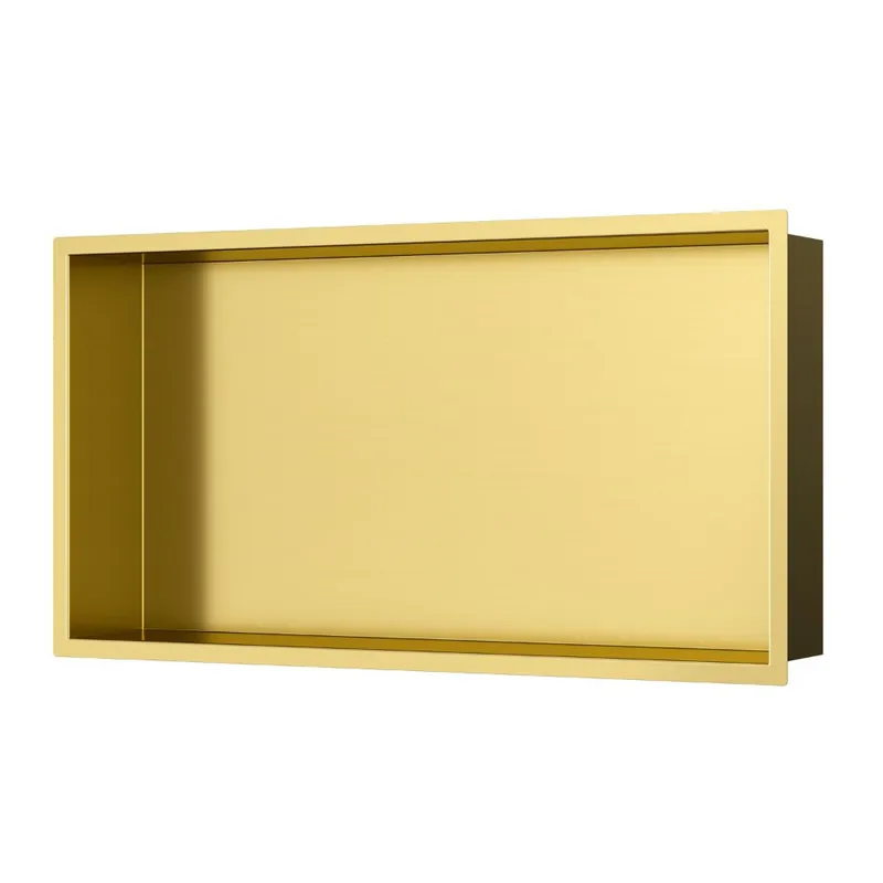 Niche de Douche à encastrer, Acier Inoxydable 304, 60x30x10cm, Or brossé PVD