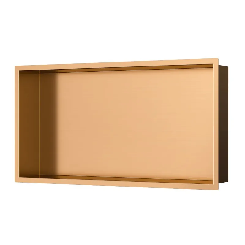 Timeless Niche de Douche à encastrer, Acier Inoxydable 304, 60x30x10cm, Cuivre brossé PVD