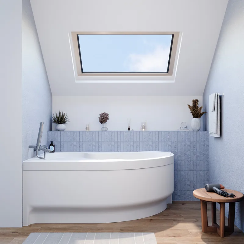 160x100 cm Laguna Fortuna Plus baignoire d‘angle en acrylique, gauche + tablier 160 cm + pieds, blanc (FO1600LPLUS-SET1)