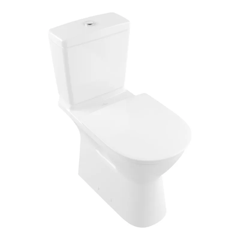 O.novo ViCare CombiPack WC à poser sans bride PMR DirectFlush avec abattant SoftClose, touche ECO FLUSH, blanc (4620H701)