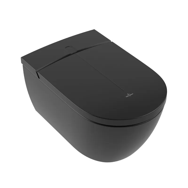 ViClean-I 200 WC lavant suspendu sans bride CeramicPlus avec abattant SoftClose et DirectFlush, noir (V0E200R7)