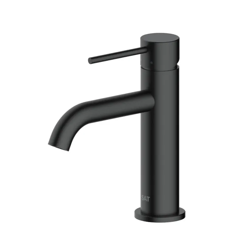 Aurum mitigeur de lavabo 16,5 cm, à levier, sans vidage, noir mat (SATBAUR271C)