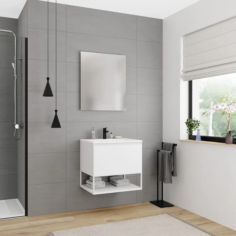 Ceramia meuble de salle de bain 60 cm, blanc cassé (CERAMIA-1OW60)