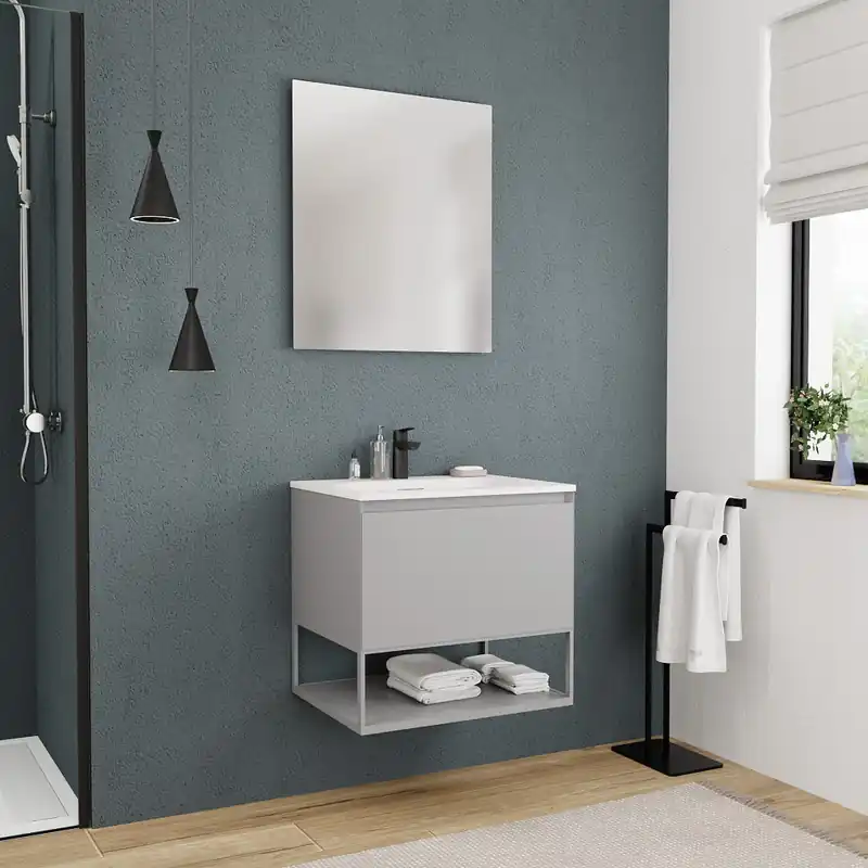 Ceramia meuble de salle de bain Ceramia 60 cm, gris perle (CERAMIA-1LG60)