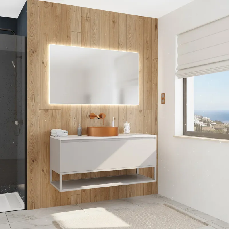 Ceramia Nouveau meuble de salle de bain 120 cm, gris perle (CERAMIA-1LG120)