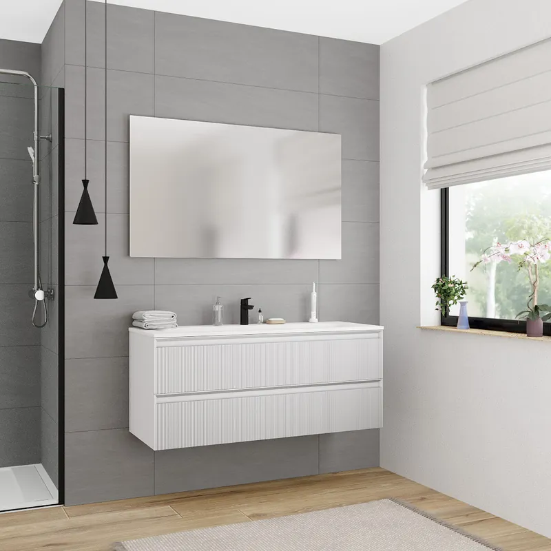 Ceramia meuble de salle de bain 120 cm, blanc cassé (CERAMIA-3OW120)
