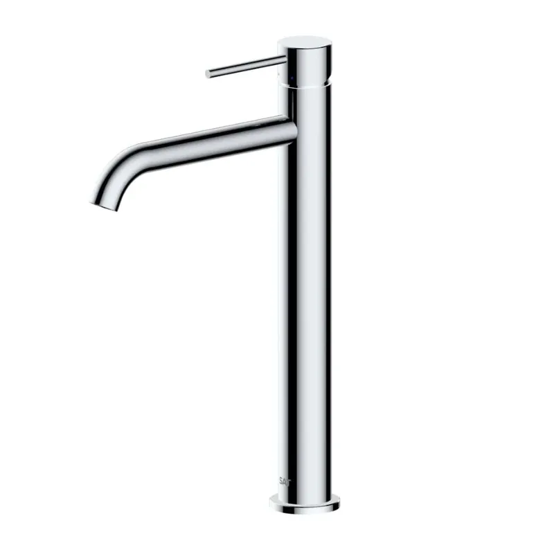 Aurum mitigeur lavabo haut 30,8 cm en acier inoxydable, à levier, sans vidage, chrome brillant (SATBAUR285CR)