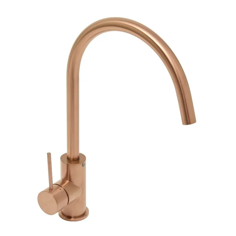 Aurum mitigeur d‘évier sur pied 36,3 cm à levier avec bras pivotant, or rose brossé (SATBAUR280BRG)