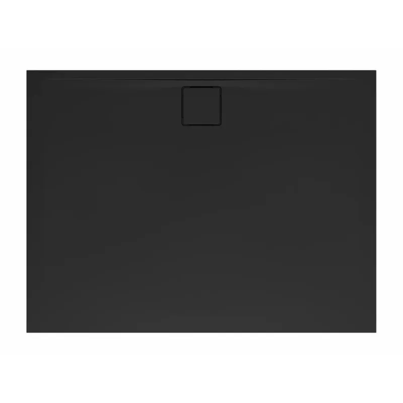 Vision Receveur de douche 100x80cm + Siphon Eslim90. Marbre coulé, noir (SATSVVI10080C-S)
