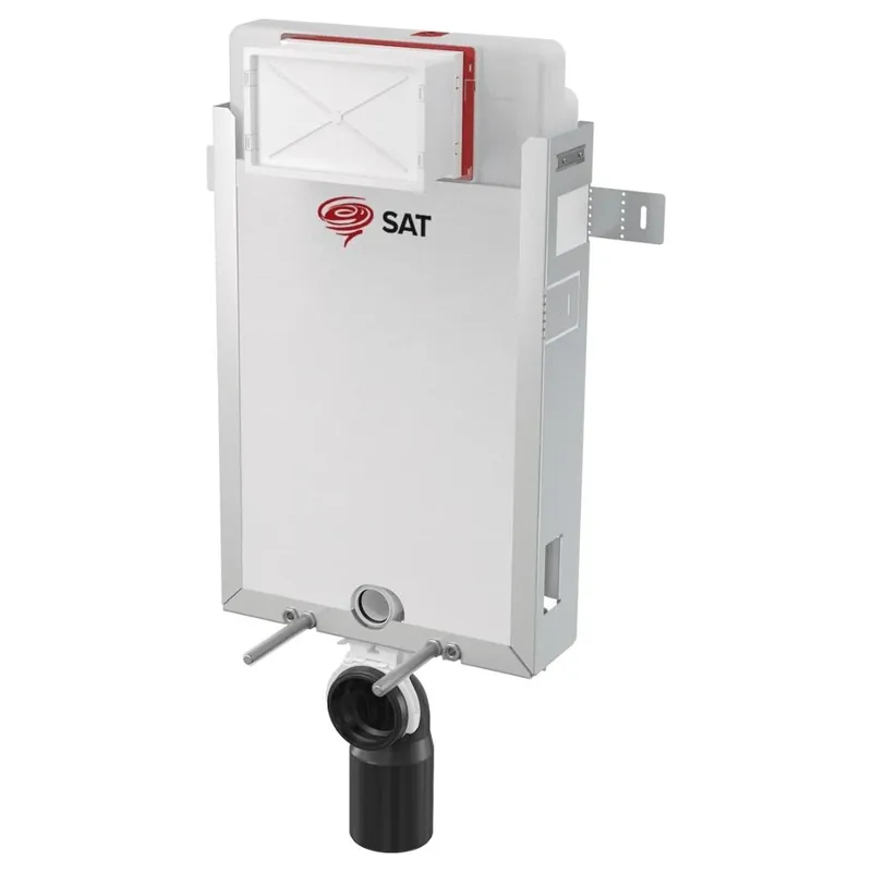 Bâti-support pour WC suspendu, double chasse 3/6 l, blanc (SATAMZ)