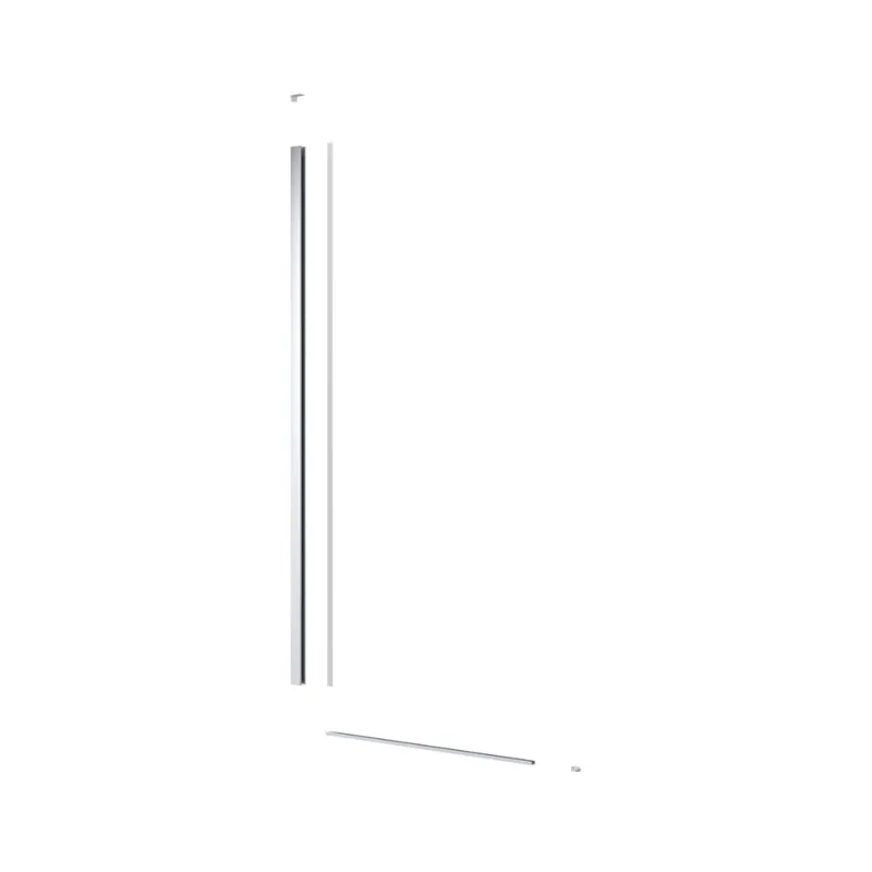Walk-in set d‘installation pour paroi de douche avec cloison abaissée, profilé, rail inférieur et kit de montage (SATWISPROFIL)