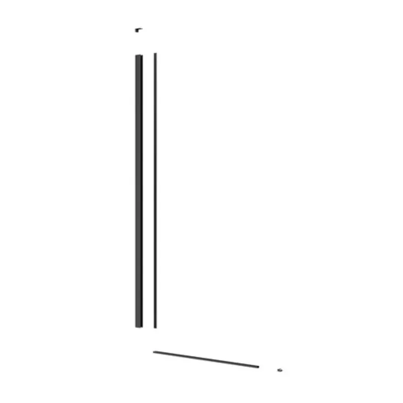 Walk-In set d‘installation pour paroi de douche avec cloison abaissée, profilé, rail inférieur et kit de montage (SATWISPROFILC)