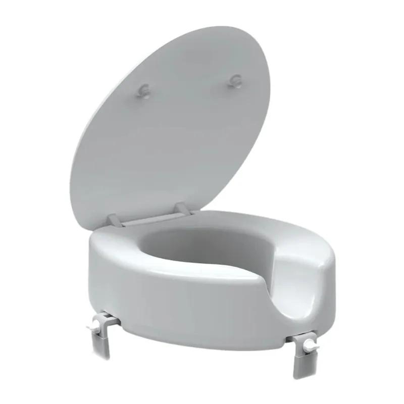 Rehausseur WC universel surélévation 12 cm pour PMR et personnes âgées, blanc (INVALWCSED)