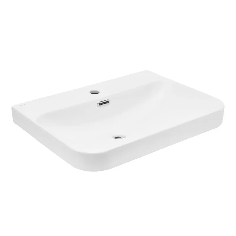 Meuble lavabo Swiss Aqua Technologies Fusion 60,5x46 cm blanc mat, trou pour robinet au milieu SATFUS6046MW