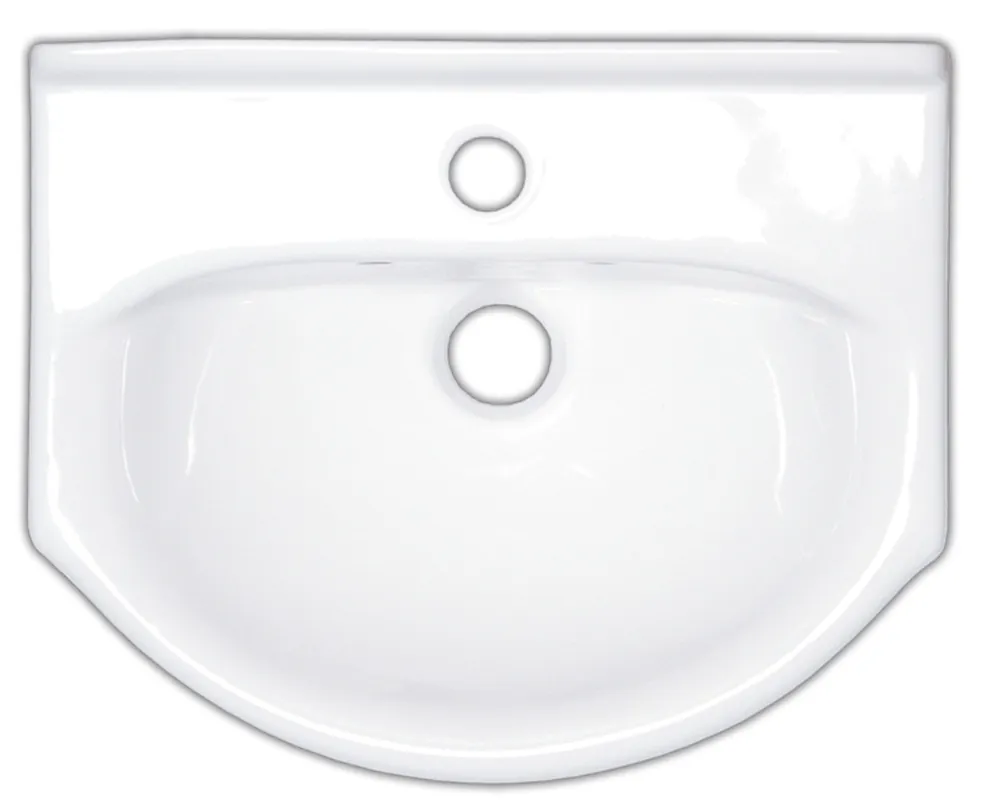 Lavabo Pro 43x34 cm trou pour mélangeur au milieu (HA5640)