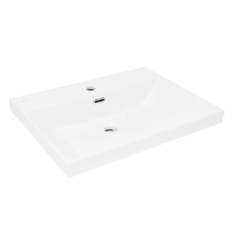 Lavabo SAT B-Way 61x46,5 cm ouverture pour un robinet au milieu (SATBW6046)
