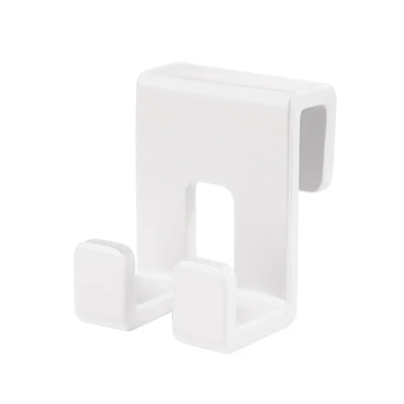 Double crochet suspendu en acrylique pour écran de douche, blanc (SATWIHACEKPLASTB)