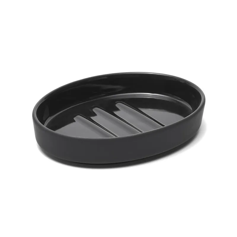 Evolution porte-savon en céramique, noir (SATDFEEL39CE)