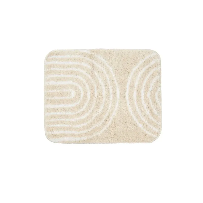 Tapis de salle de bain de 50x40 cm, lavable en machine, beige (SATDPREDWC07BE)