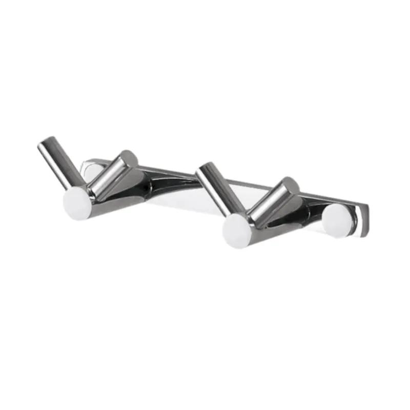 Crochet double pour salle de bain, chrome (DVOJHACEKVCR)