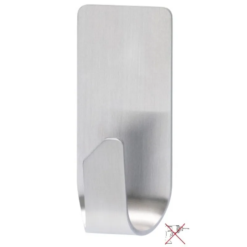 Powerstrips Crochet de salle de bains en acier inoxydable, chrome brossé (59707-00-01)