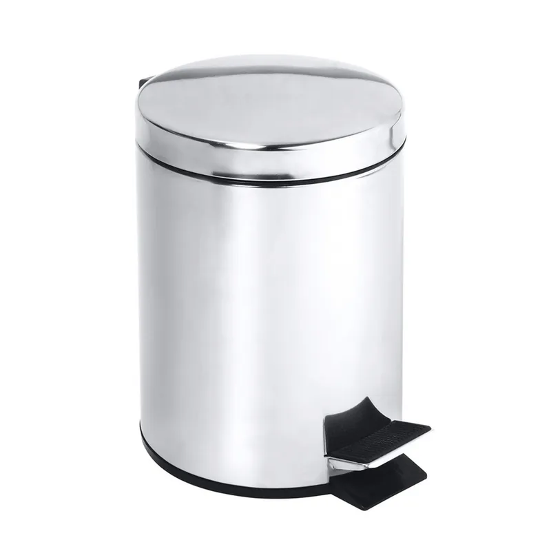 Poubelle 3L avec ouverture au pied, chrome brillant (104315022A)