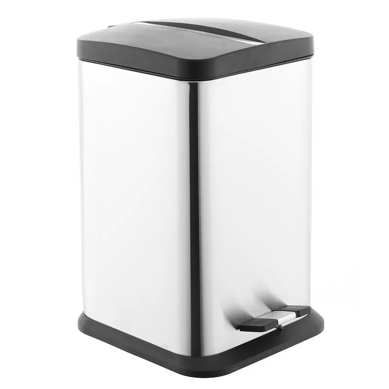 Poubelle à poser 12 l acier inoxydable,noir mat (KOS12PLCTVER)