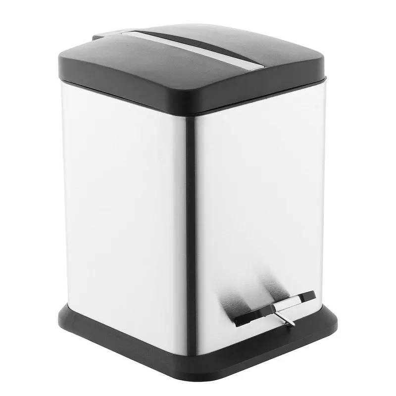 Poubelle à poser 6 l acier inoxydable, noir mat (KOS6PLCTVER)