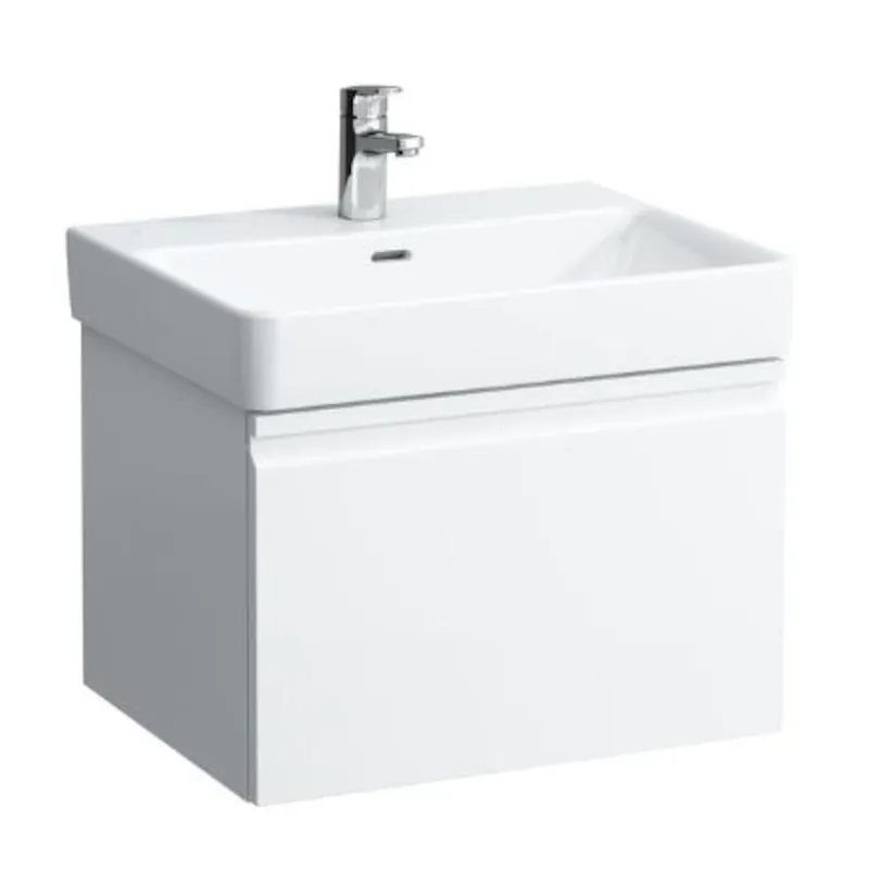 Pro S 57x45x39 cm meuble de salle de bain suspendu sous lavabo, blanc brillant (H4833710964751)