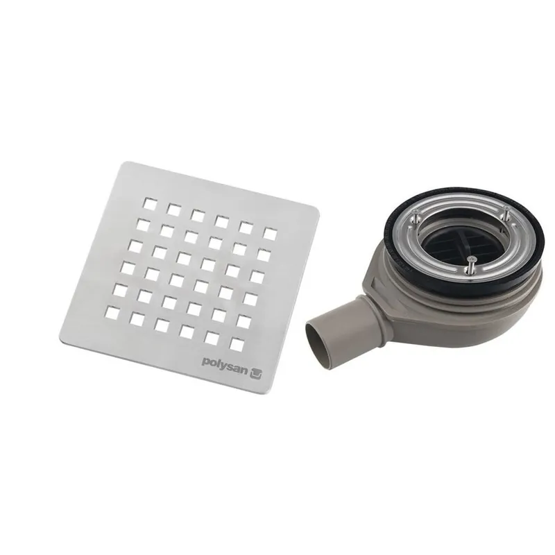 Siphon de receveur de douche Polysan 90 mm, inox (17731)
