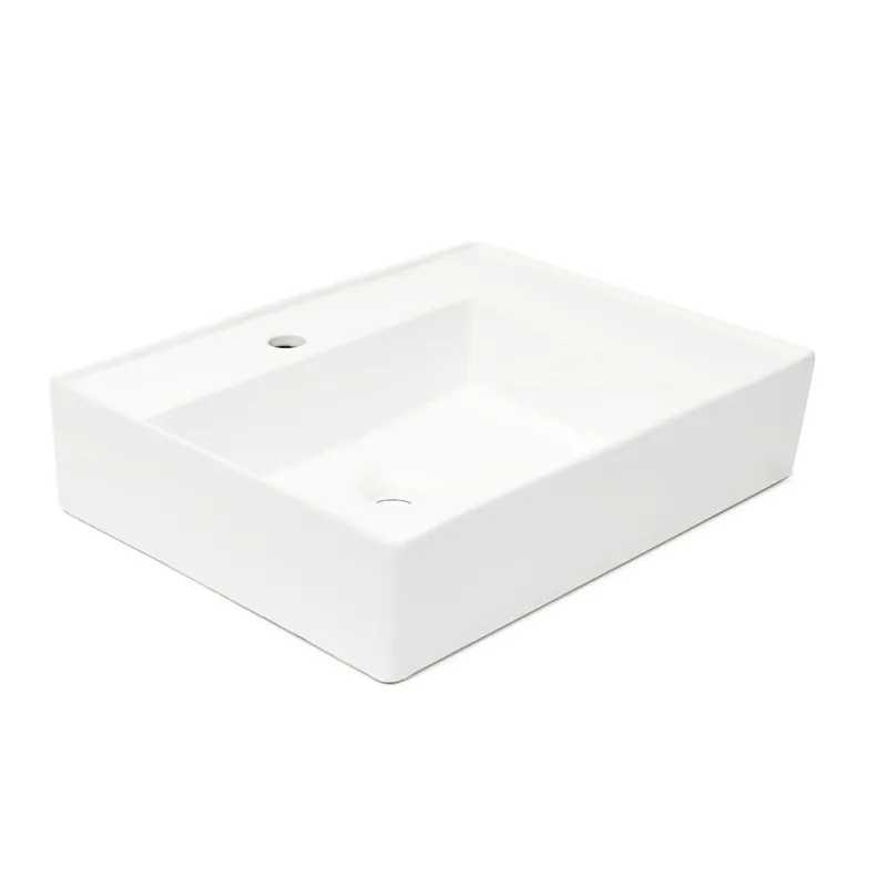 Lavabo SAT Cube Way 60x46 cm avec trou pour robinet au centre SATCW6046P