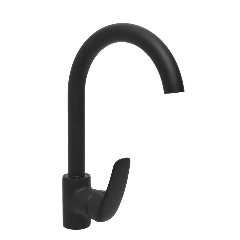 S-Line Pro mitigeur avec bec tournant noir (SIKOBSLPRO280C)