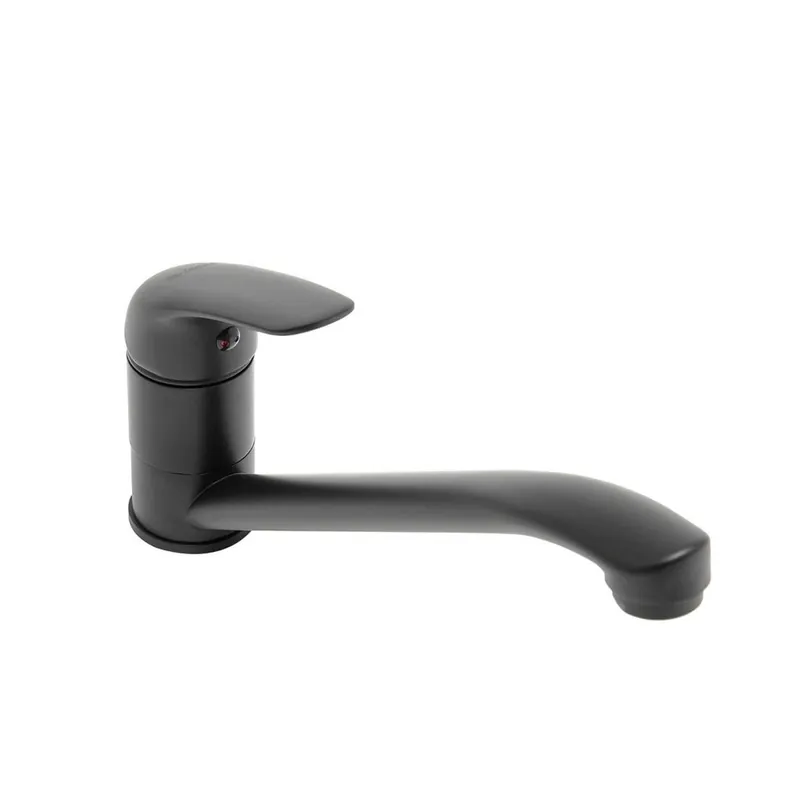 S-Line Pro mitigeur de lavabo avec bras pivotant noir mat SIKOBSLPRO282C