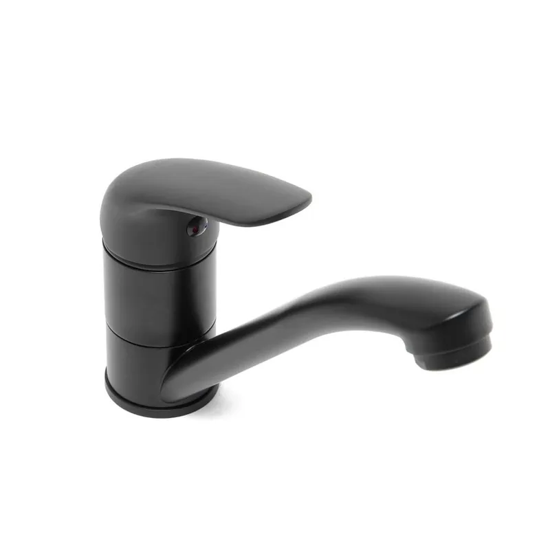 S-Line Pro mitigeur de lavabo avec bras pivotant noir mat SIKOBSLPRO287C