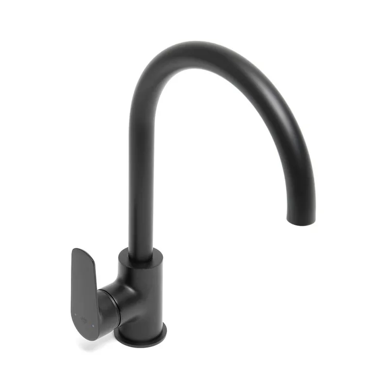 Robinet d‘évier Swiss Aqua Technologies Mood avec bras tournant noir mat SATBSMOOD280KC