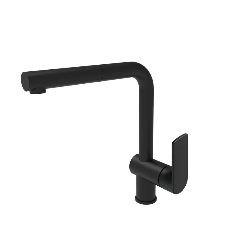 B-Way mitigeur de cuisine sur pied avec douchette extractible, noir mat (SATBSBW185)