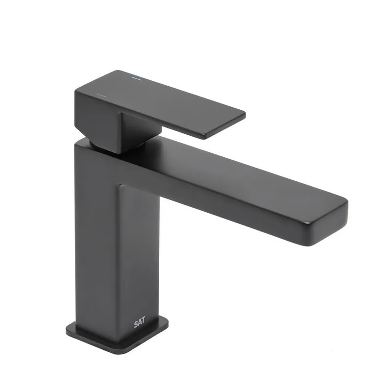 Vision mitigeur de lavabo à levier sur pied, sans vidage, noir mat (SATBSVI271C)