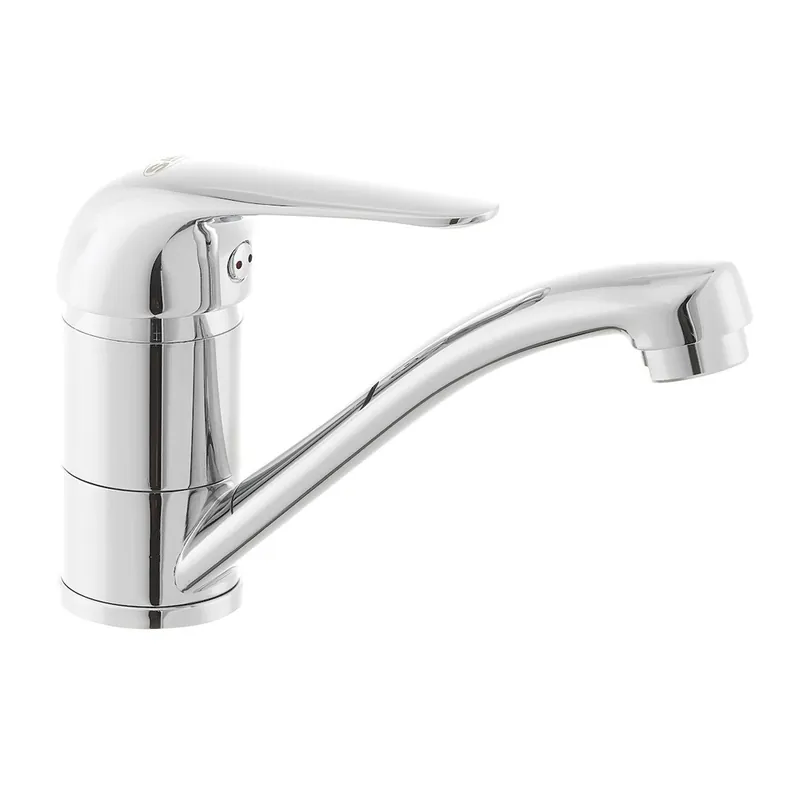 S-Line mitigeur d‘évier sur pied avec bec court, chrome (SL287)