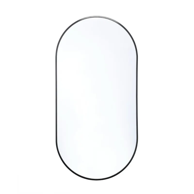 Miroir ovale 40x80 cm avec cadre en aluminium noir B-Way (ZBWOV8040C)