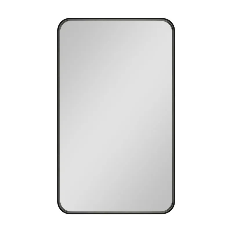 60x80 cm miroir suspendu rectangulaire, cadre en aluminium, noir (SATZOB6080CE)