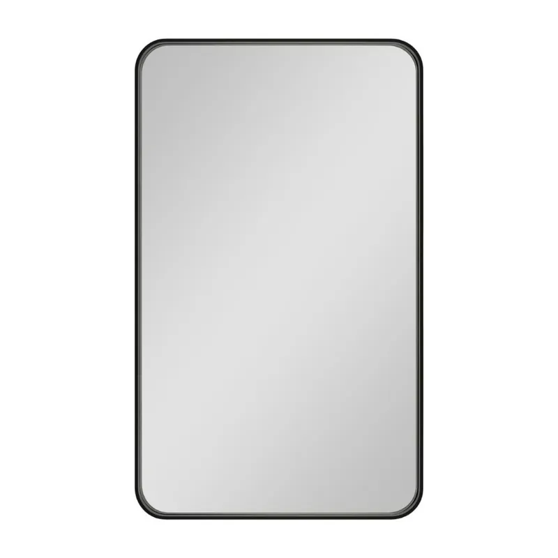 50x70 cm miroir suspendu rectangulaire, cadre en aluminium, noir (SATZOB5070CE)
