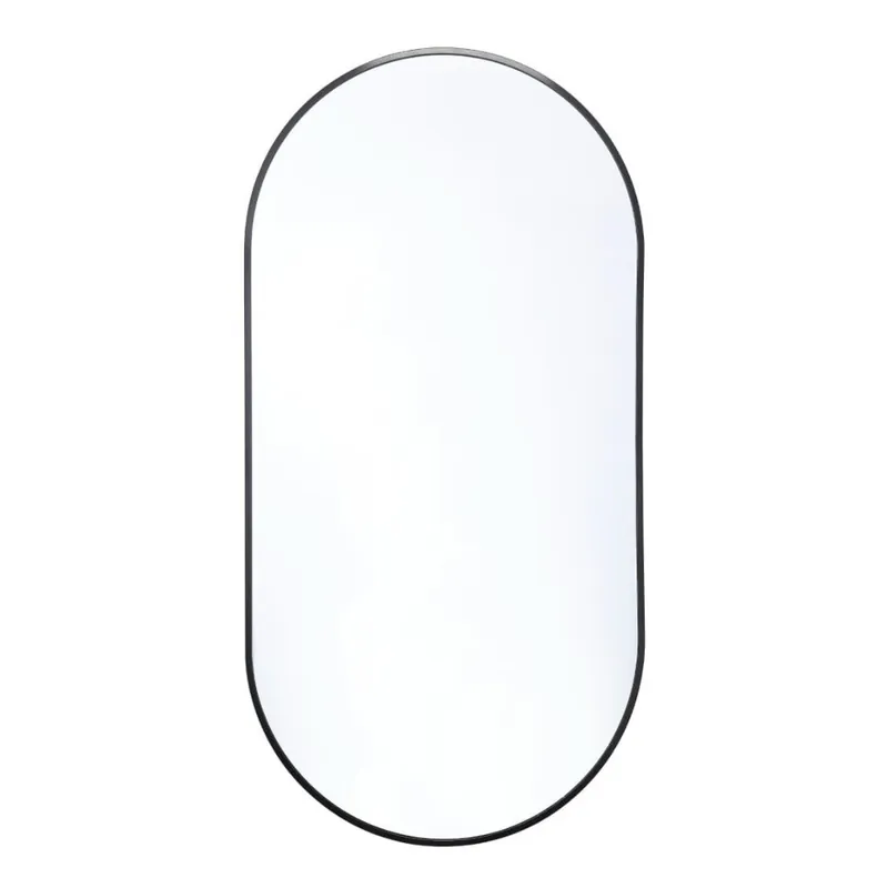 Miroir ovale 60x120 cm avec cadre en aluminium noir B-Way (ZBWOV12060C)