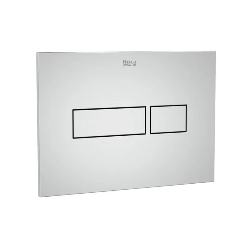 Plaque de commande double touche en plastique, chrome brillant (A890220201)