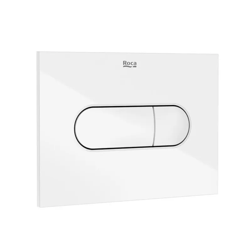 Plaque de commande double touche en plastique, blanc (A890222200)