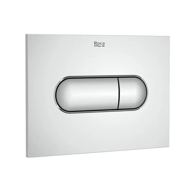 Plaque de commande double touche en plastique, chrome brillant (A890222201)